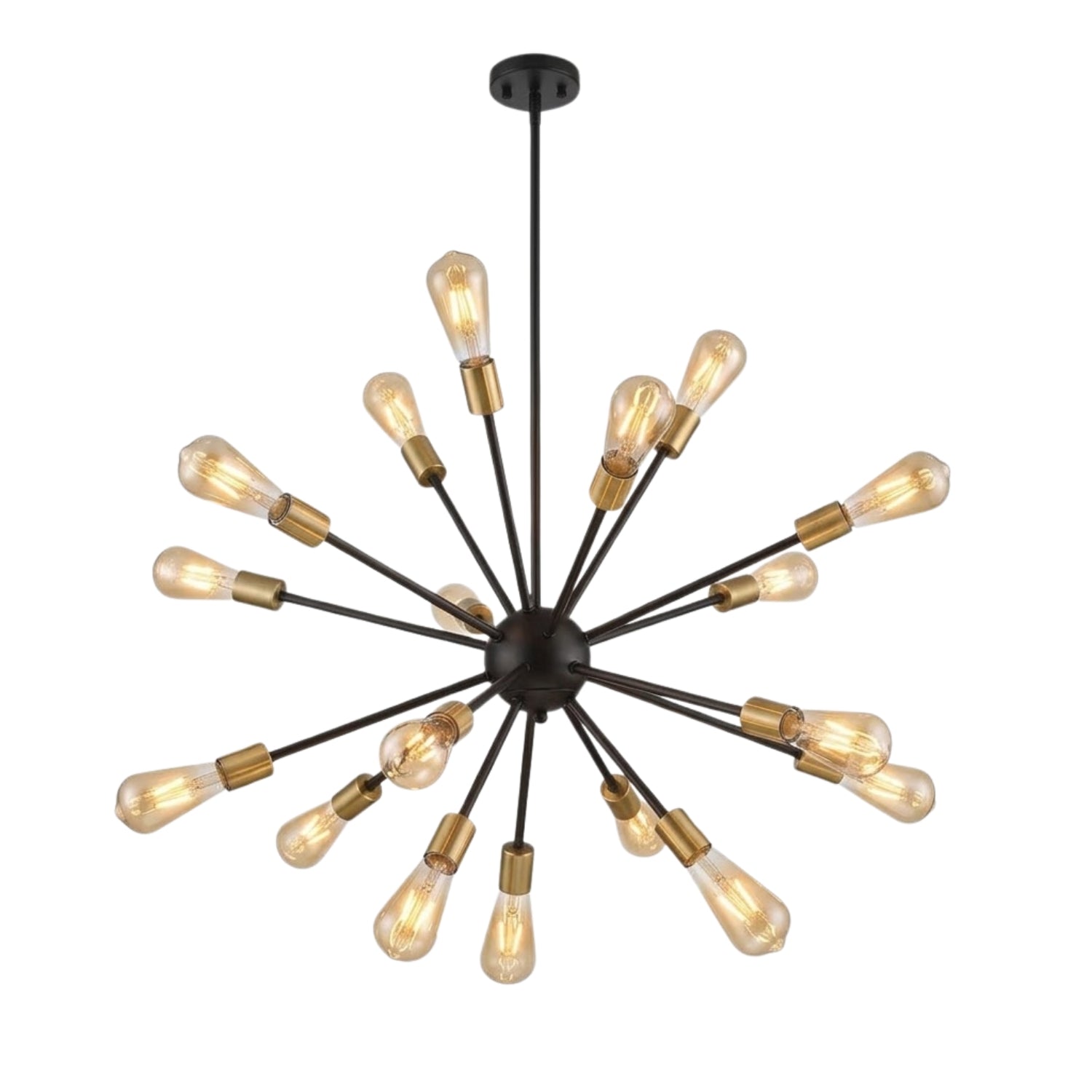 18-Light Odyssey Chandelier - Matte Black/Matte Gold - High-Design Chandeliers