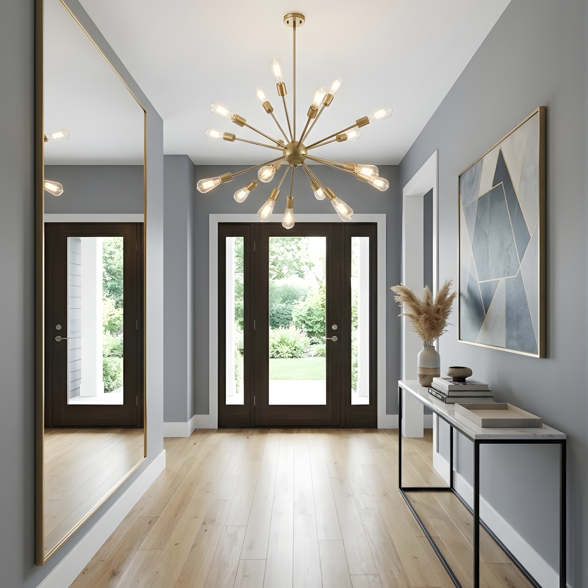 18-Light Odyssey Chandelier - Matte Gold - Stylish Chandeliers