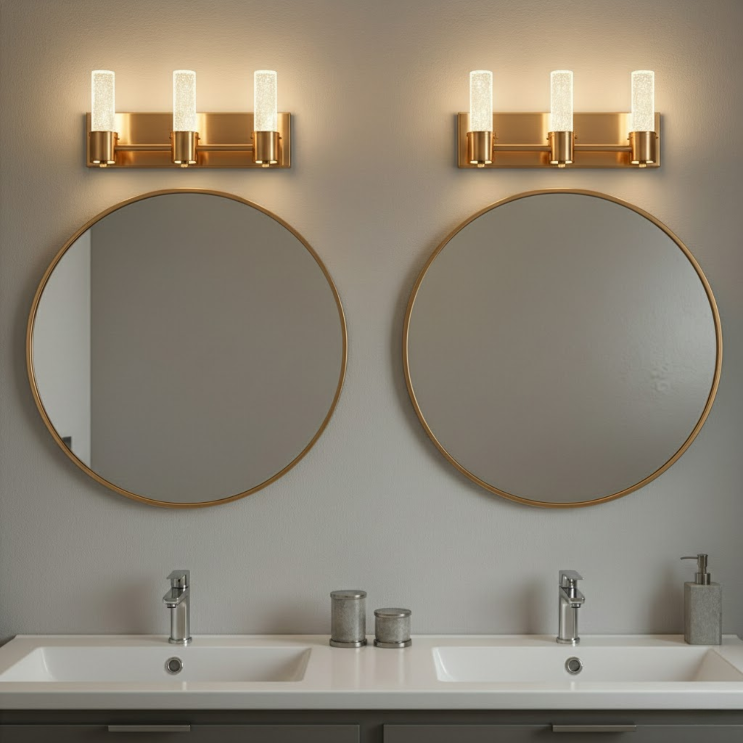 Soffi LED Rectangle Vanity Seeded Glass 15W 4000K - Classic Vanities