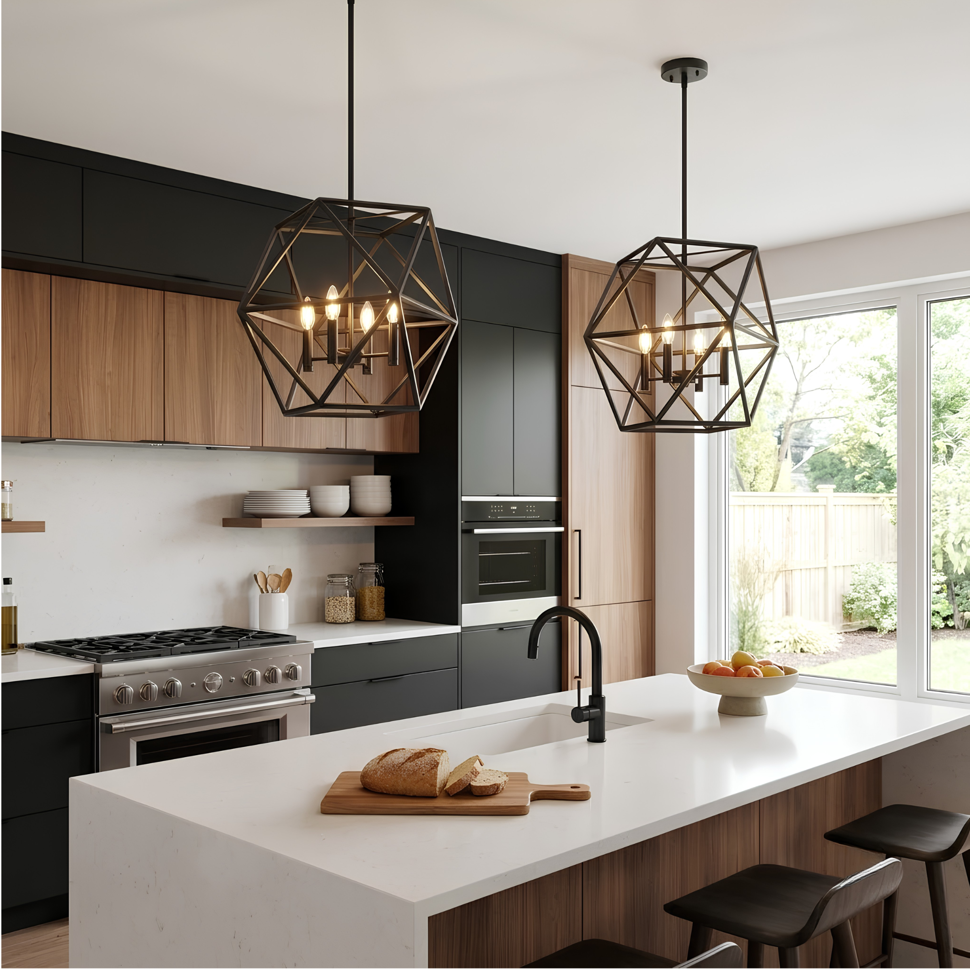 Solano 4-Light 20" Geometric Pendant - Refined Pendants