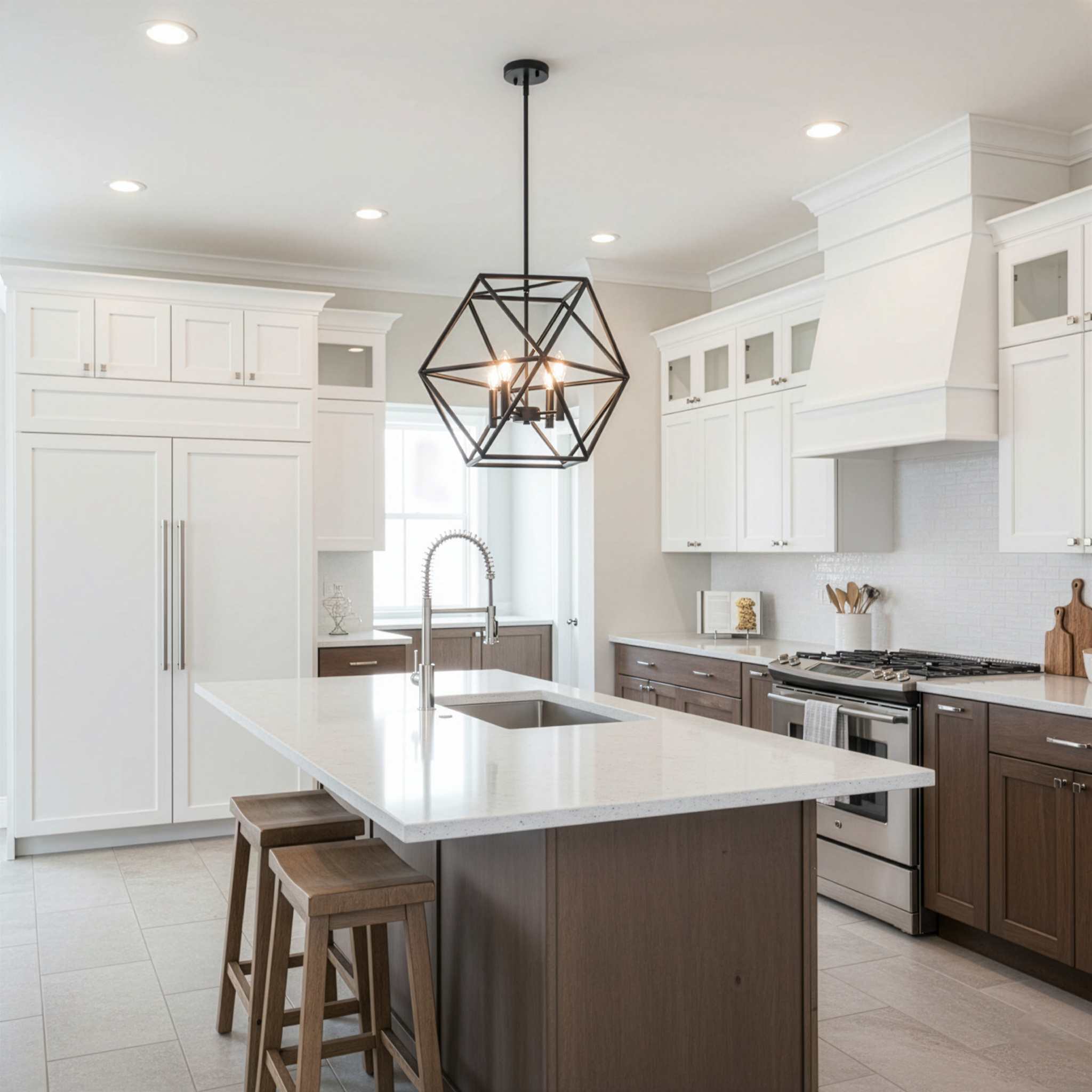 Solano 4-Light 20" Geometric Pendant - Refined Pendants