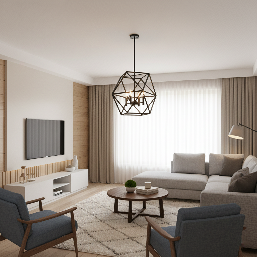 Solano 4-Light 20" Geometric Pendant - Refined Pendants