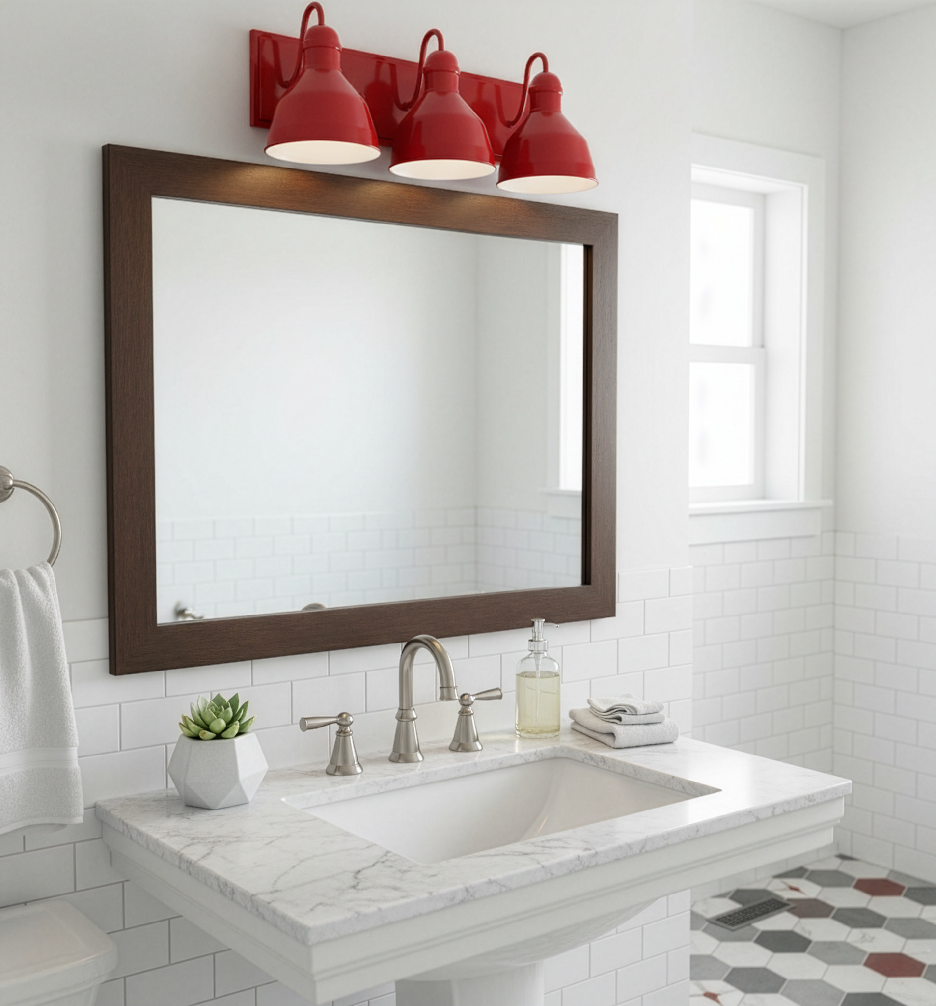 Vivio Gia 3-Light Vanity - Glossy Red