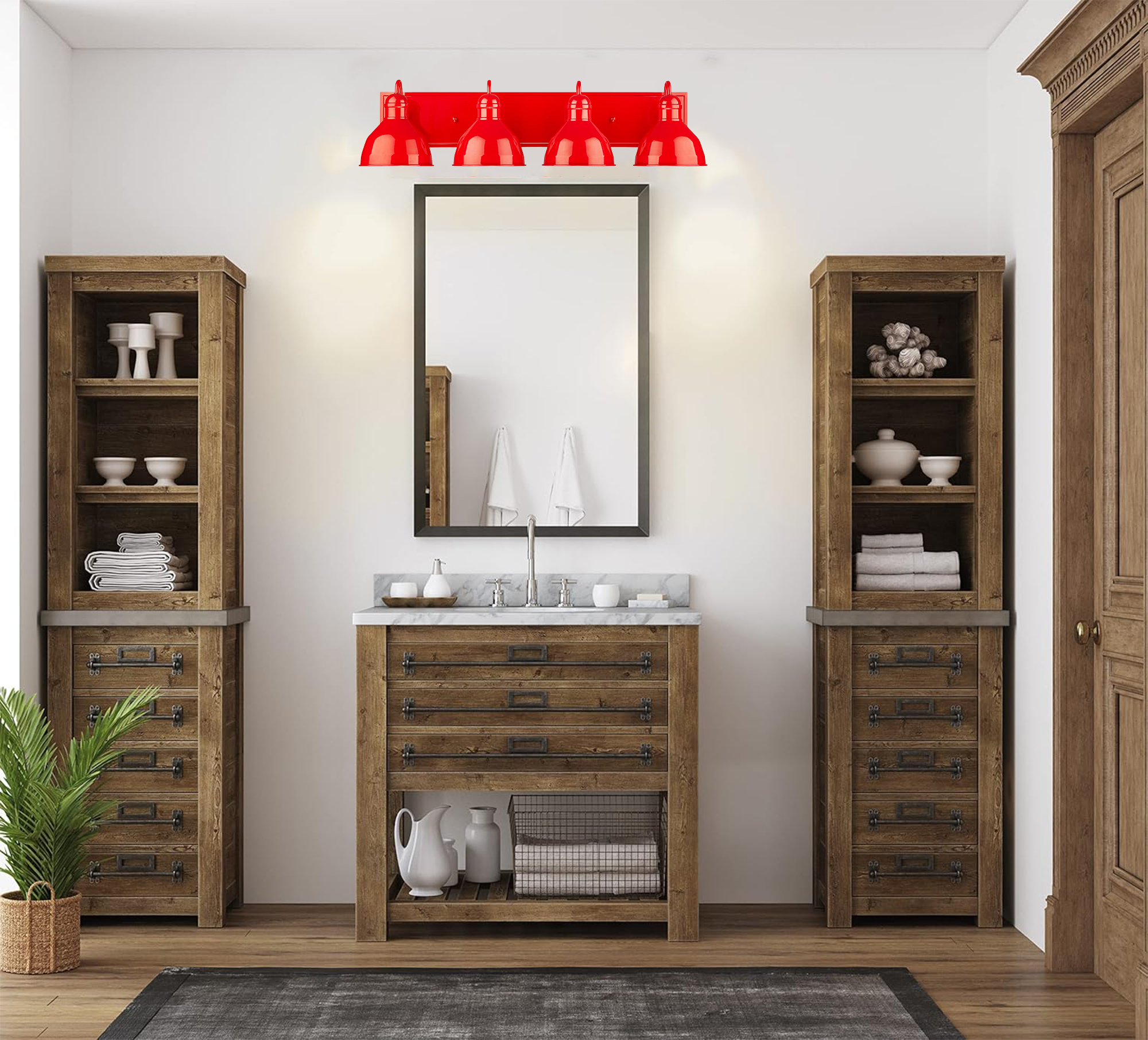 Vivio Gia 3-Light Vanity - Glossy Red