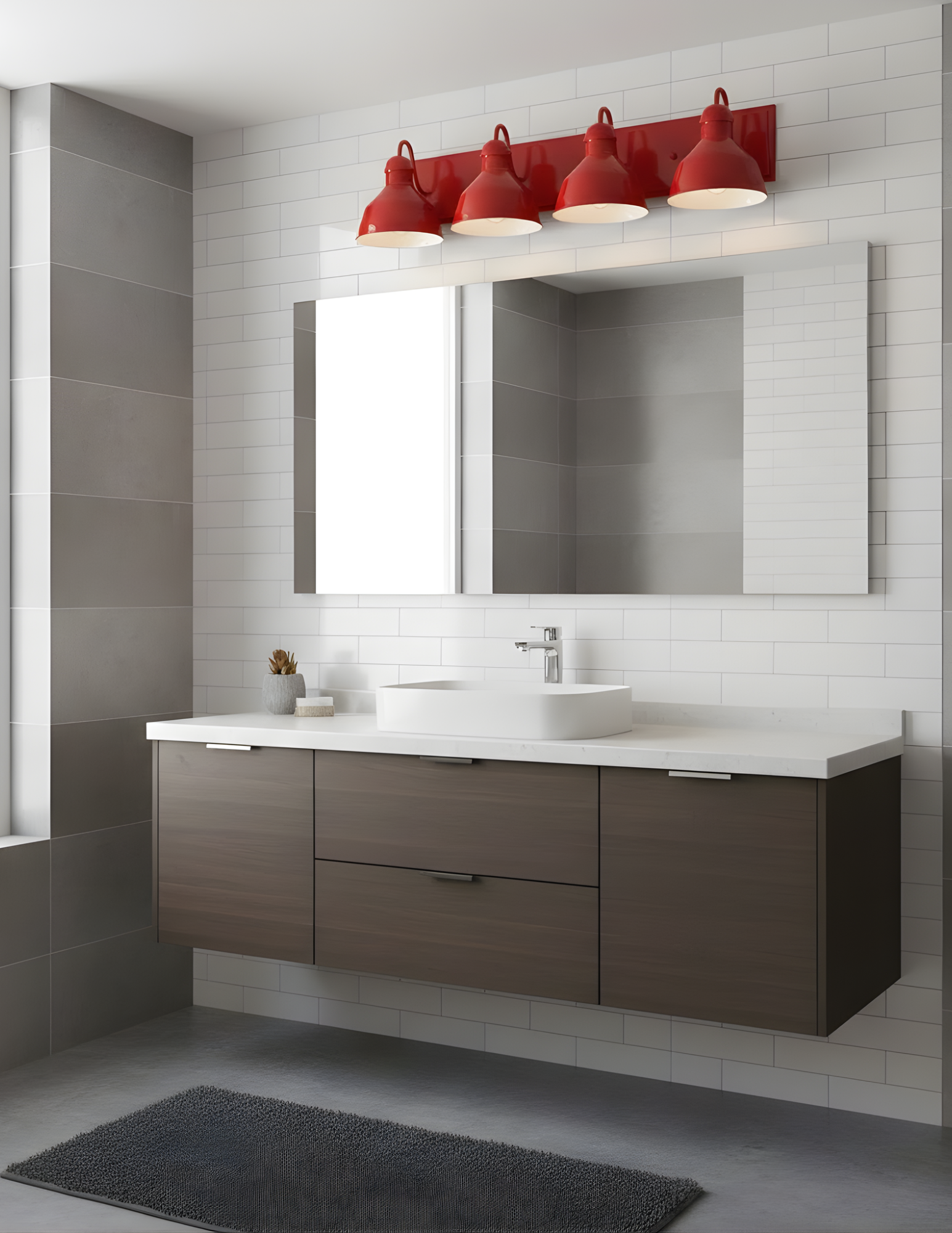 Vivio Gia 3-Light Vanity - Glossy Red