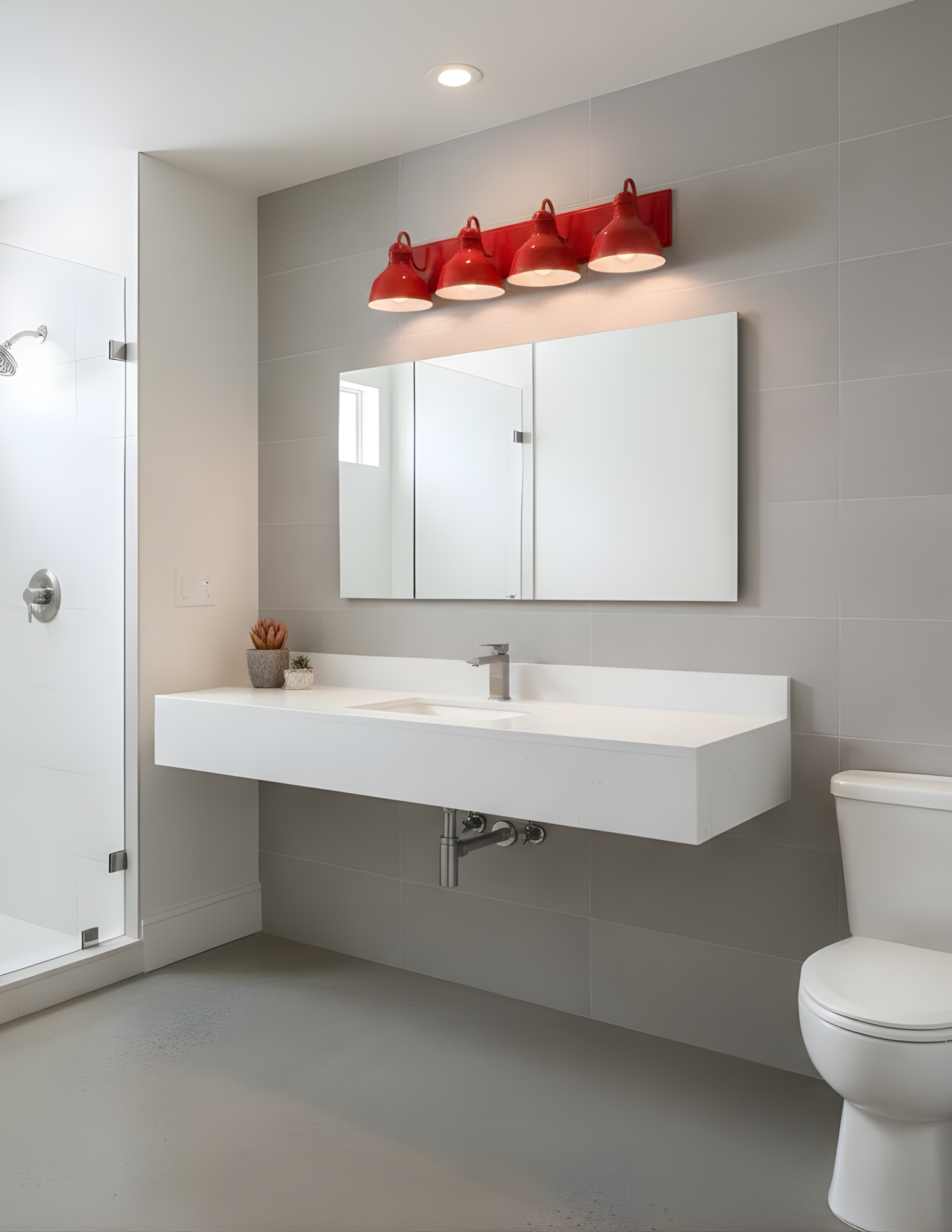 Vivio Gia 3-Light Vanity - Glossy Red