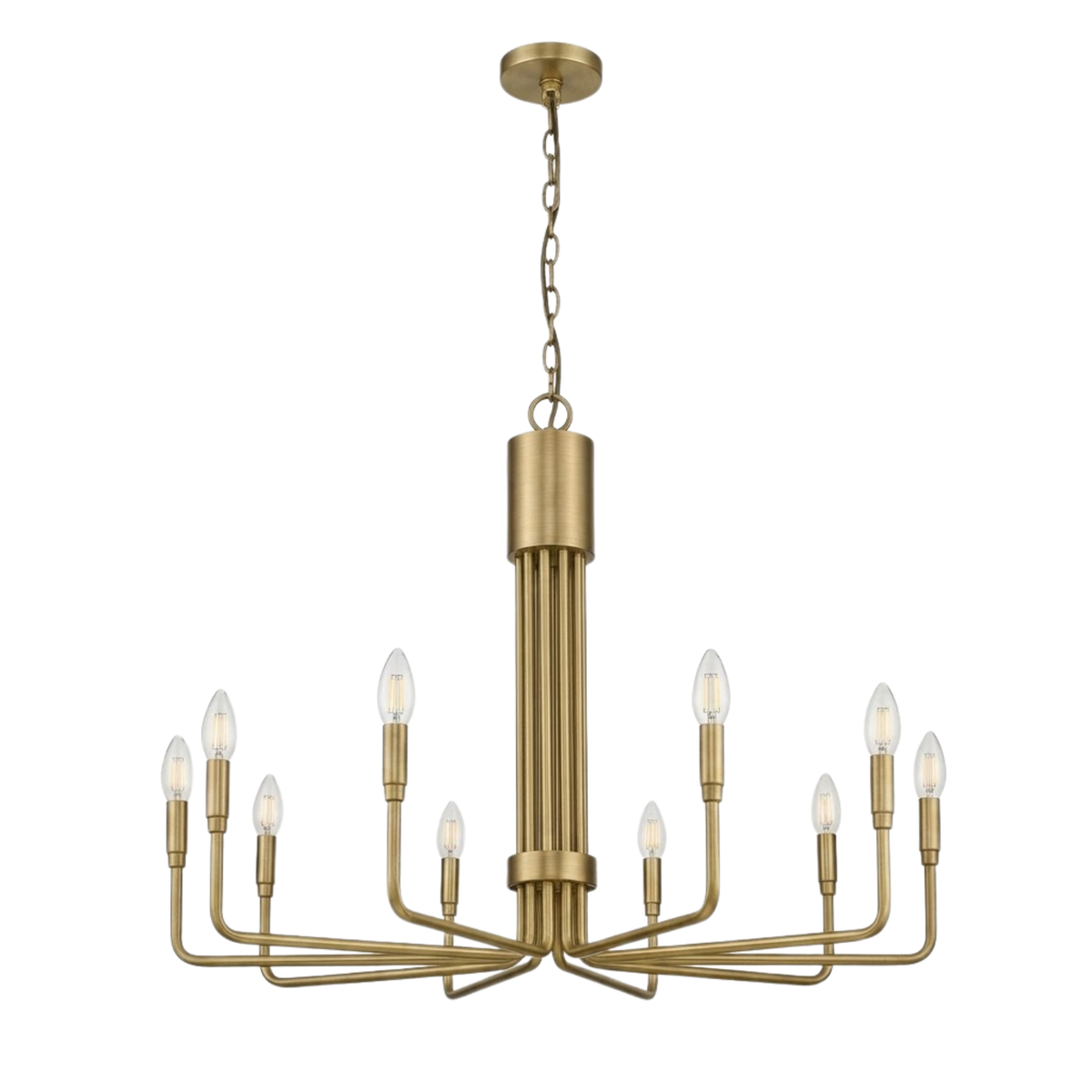 Alph 10-Light Flat Bottom Chandelier(E12) - Classic Chandeliers
