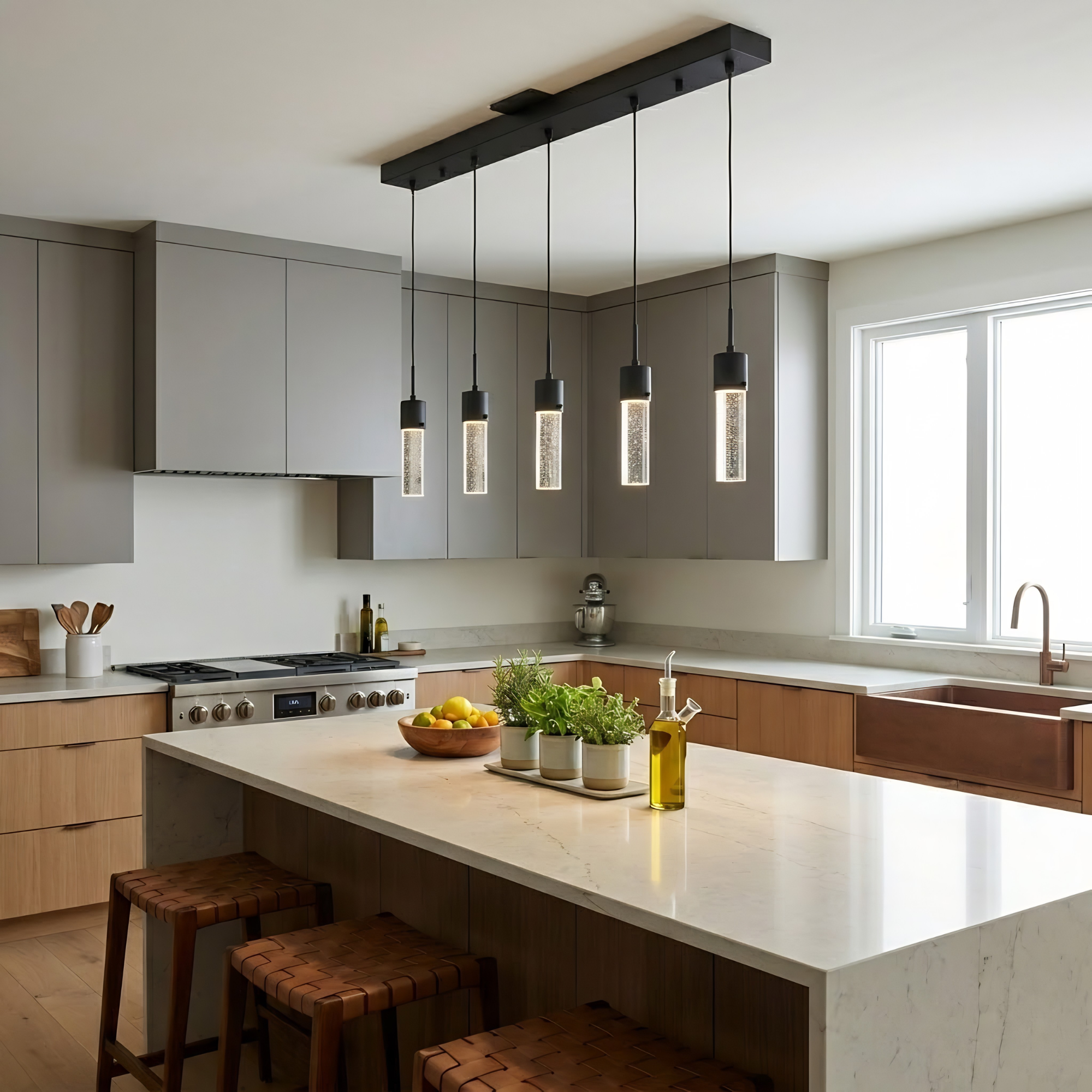 Soffi 5-Light Linear Pendant - Elegant Pendants
