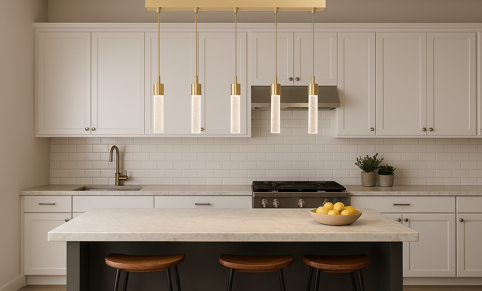 Soffi 5-Light Linear Pendant - Elegant Pendants