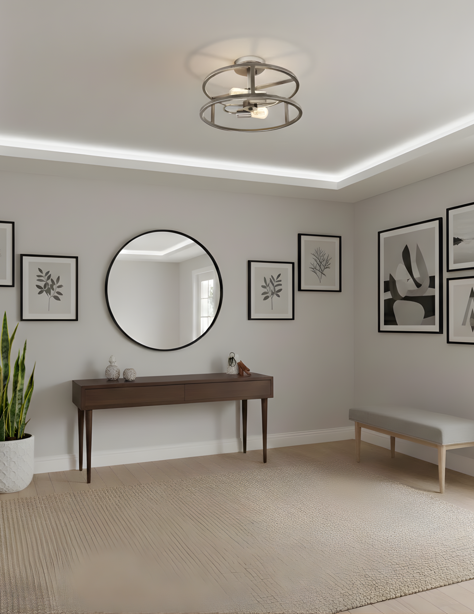 Vivio Charles 2-Light Round Open Dual Mount - NK