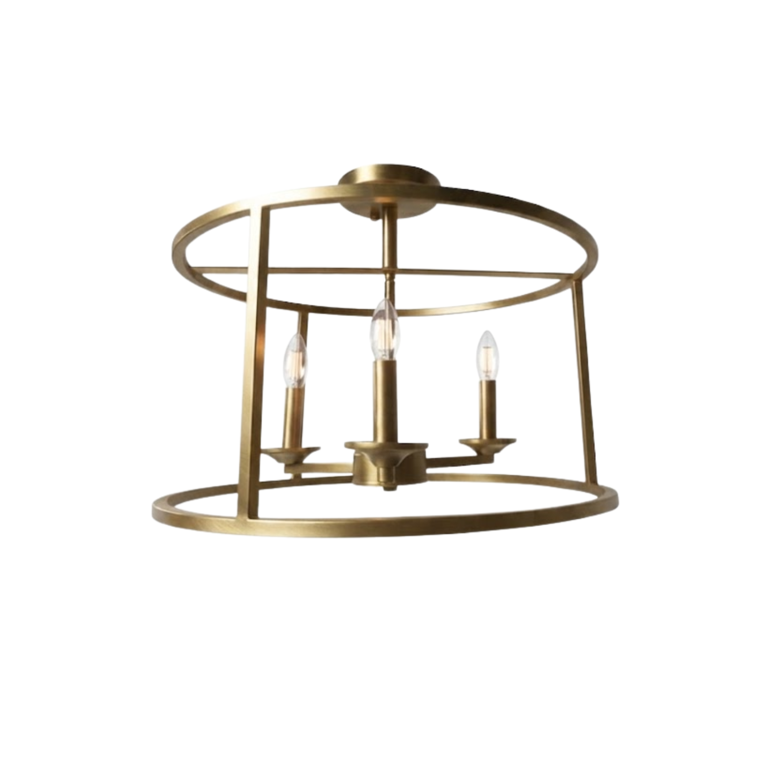 Vivio Alfred 3-Light Round Open Semi Flush Mount - BB