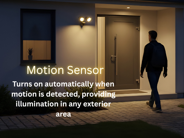 LED-Double Flood-Matte Black (includes Motion Sensor) 20W 3000K - Elegant Flood Lights