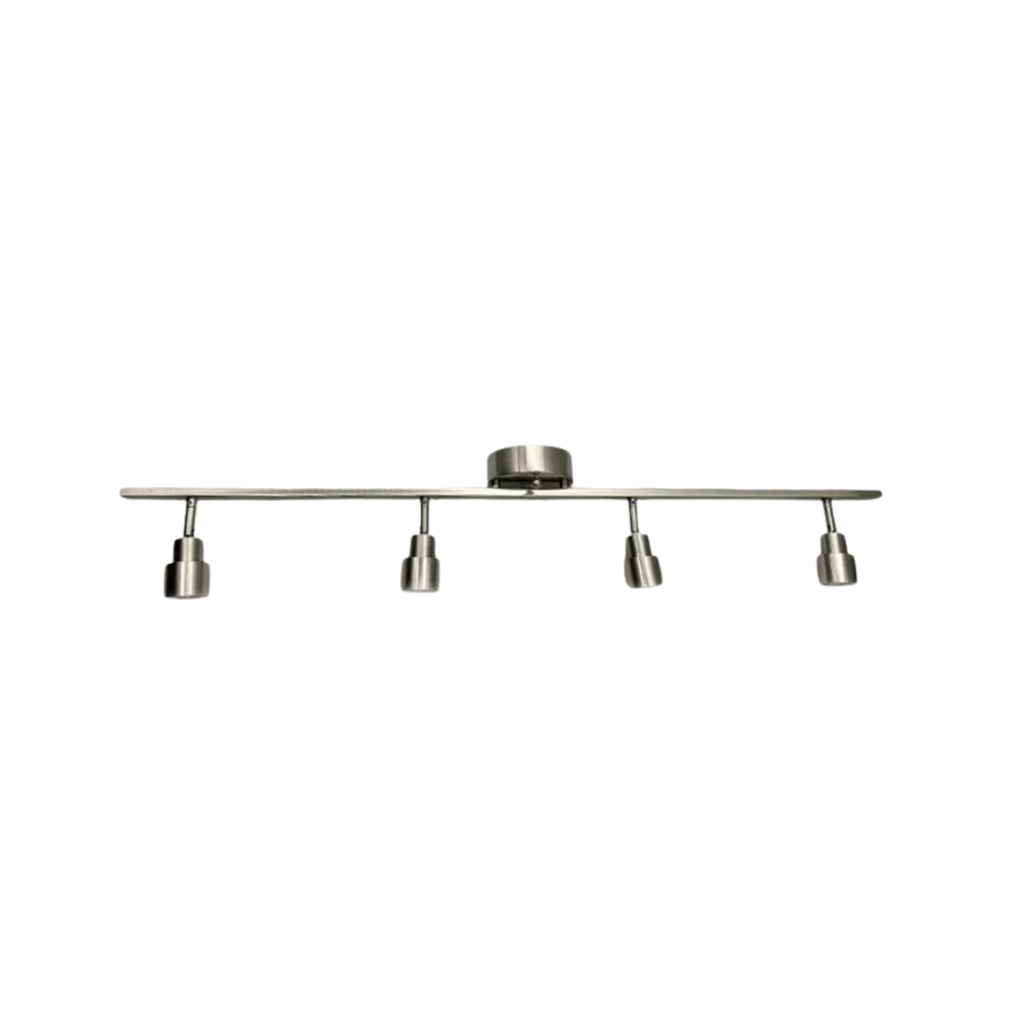 4-Head LED Bar Light - 4 x 7W LED heads 2700K - Minimalist Track Lights in Brushed Nickel