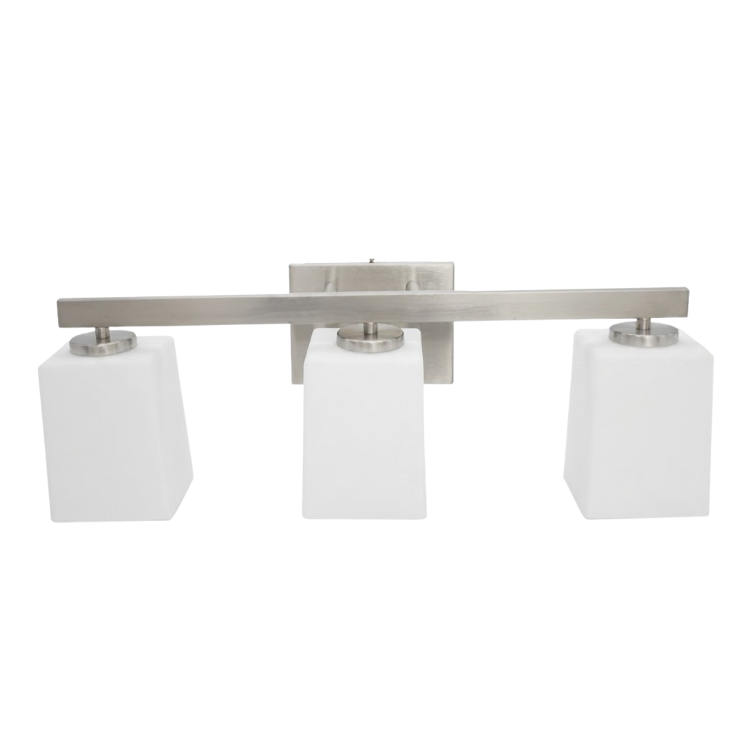 3-Light Vanity - Opal Glass - Refined Pendants in Brushed Nickel