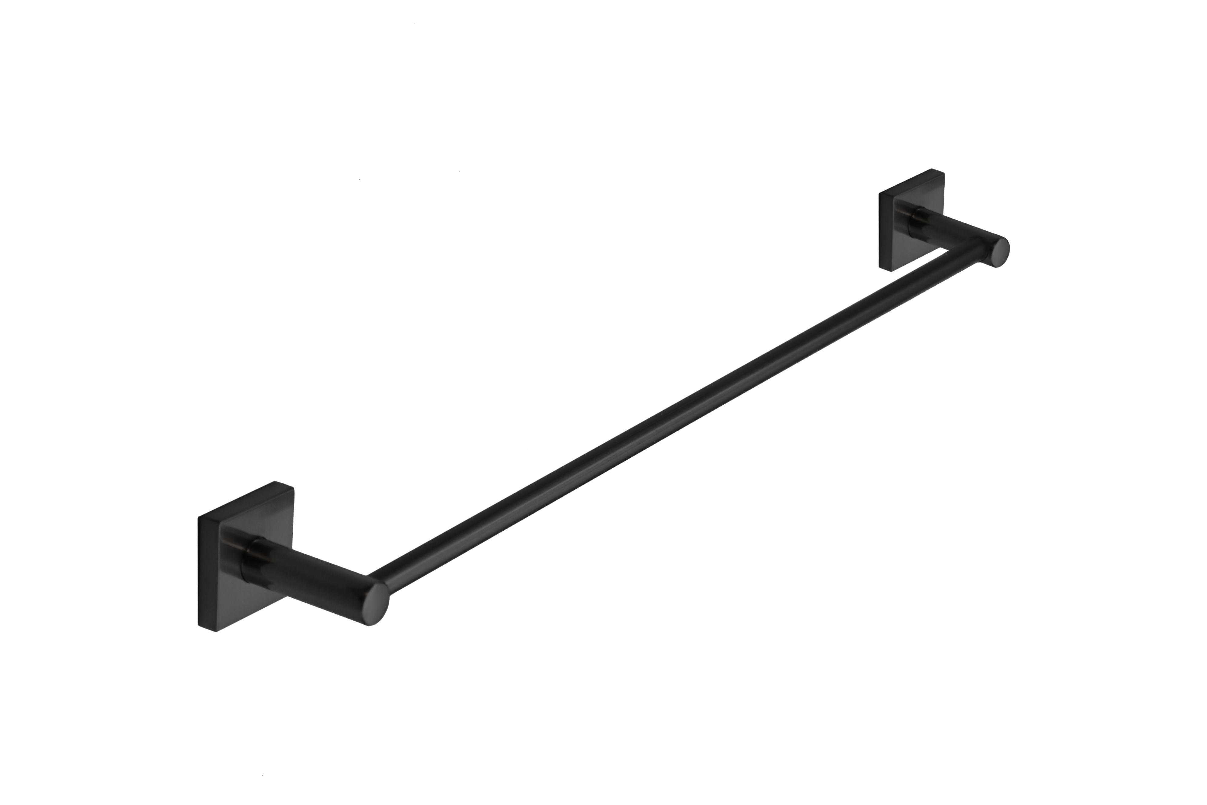 Modern Square Matte Black 24" Towel Bar