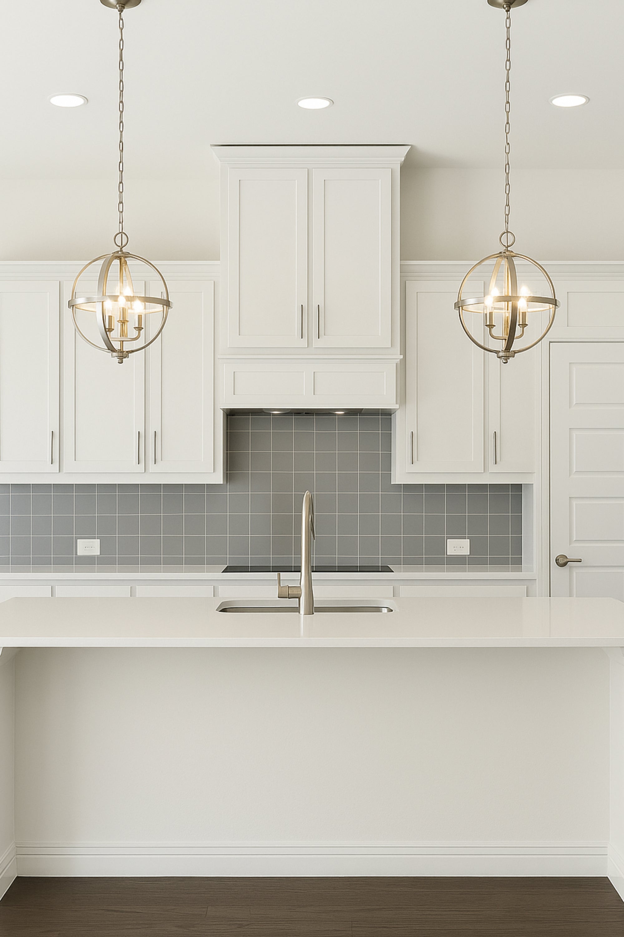 kitchen lighting ideas, pendant lights for kitchen island, modern kitchen design, globe pendant lighting, gold pendant lights, brushed gold lighting, white kitchen inspiration, interior design lighting, modern farmhouse kitchen, kitchen remodel ideas, kitchen island lighting, home lighting design, small kitchen lighting ideas, kitchen renovation inspiration, elegant kitchen fixtures, lighting above island, builder kitchen lighting, luxury lighting ideas, home improvement lighting, Vivio Lighting, DRS lighti