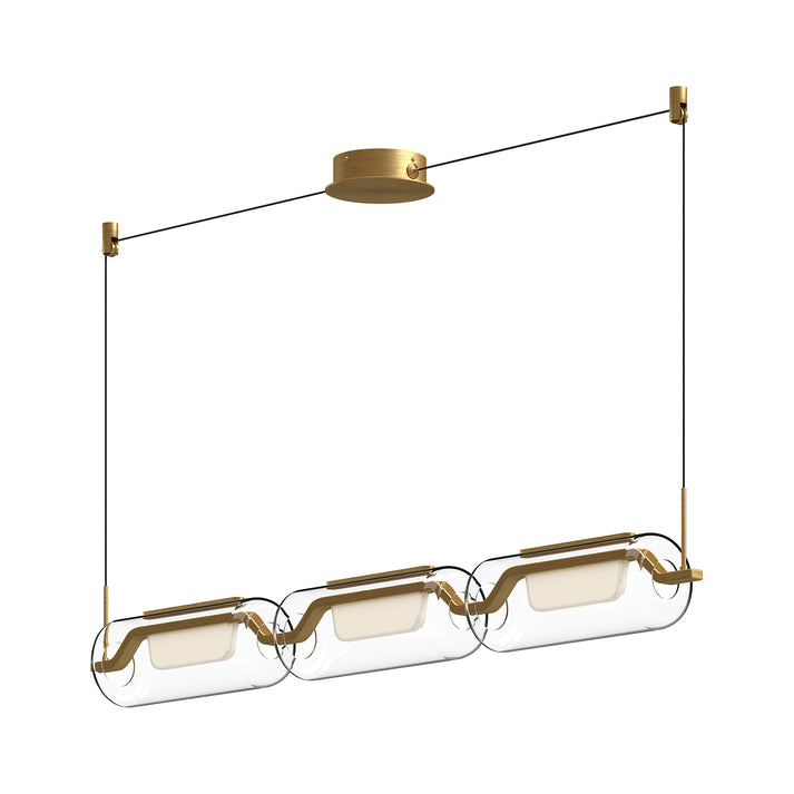 Kuzco Hilo 43" Brushed Gold LED Linear Pendant - LP28543-BG-UNV