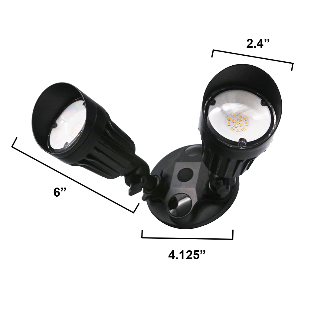 black flood light led 2 light outdoor