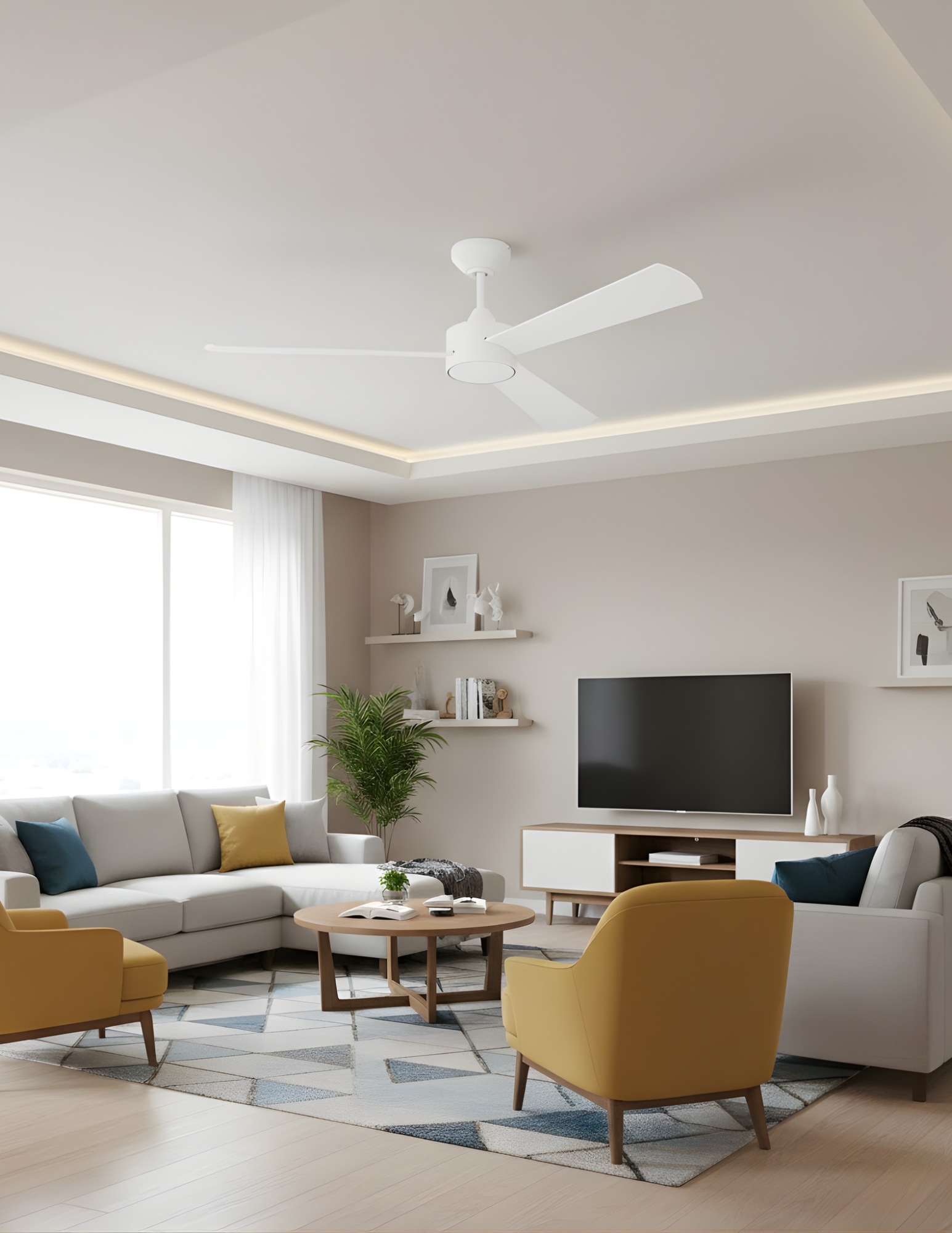 Craftmade Provision 52″ Ceiling Fan PRV52MWW3 – White with Matching Blades