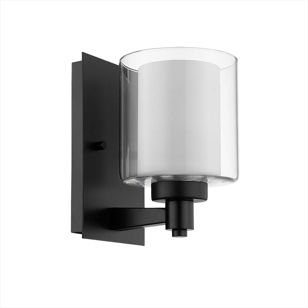 Sonora Wall Sconce/Vanity Clear & White Glass - Refined Wall Sconces