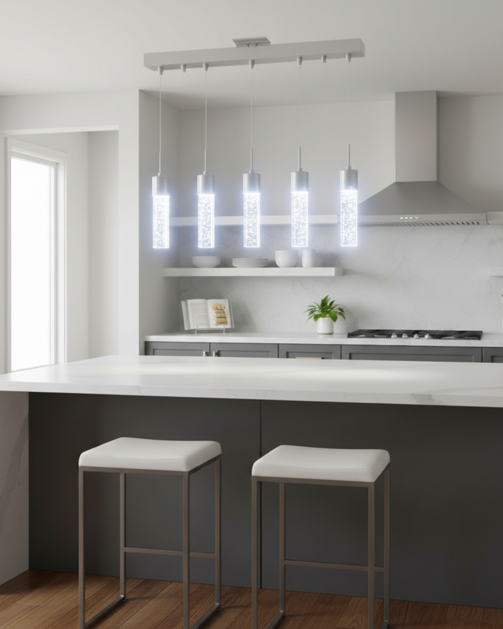 Soffi 5-Light Linear Pendant - Elegant Pendants