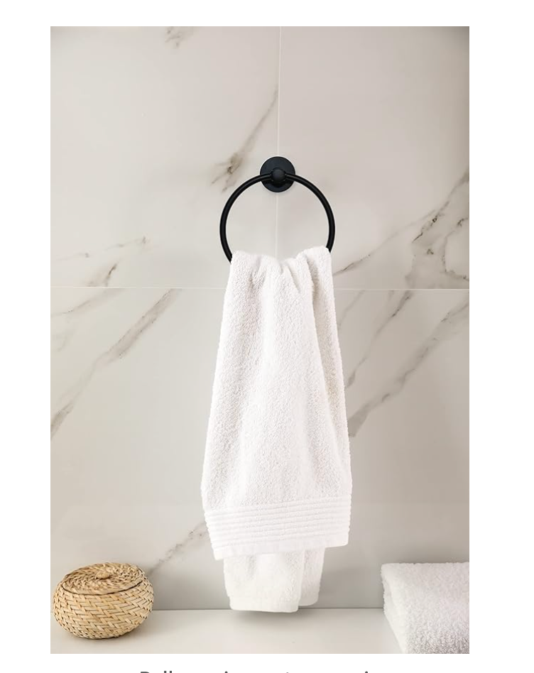 Square Style Towel Ring - Matte Black(US19)