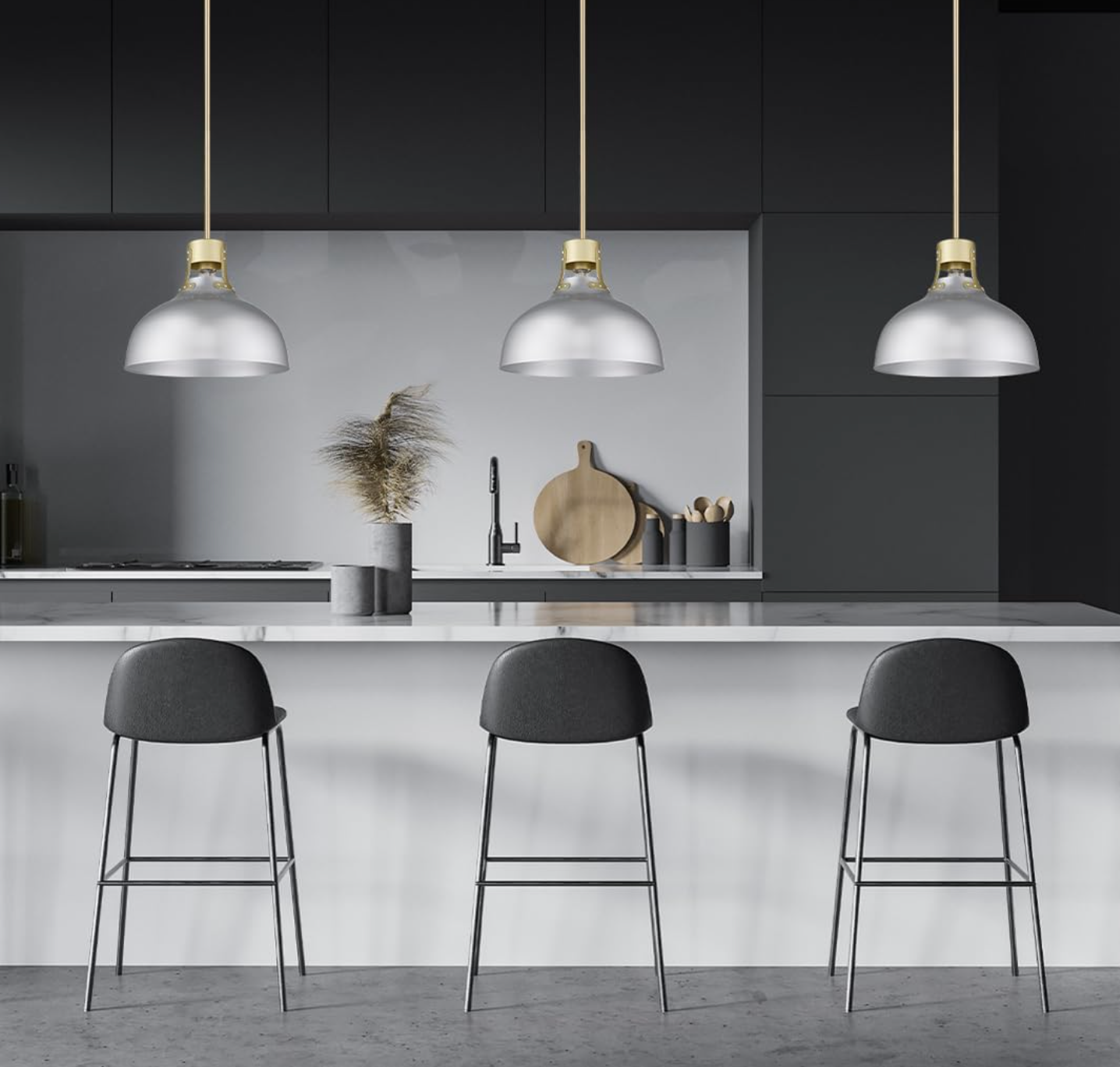 Octavia Steel Shade Pendant - Versatile Pendants