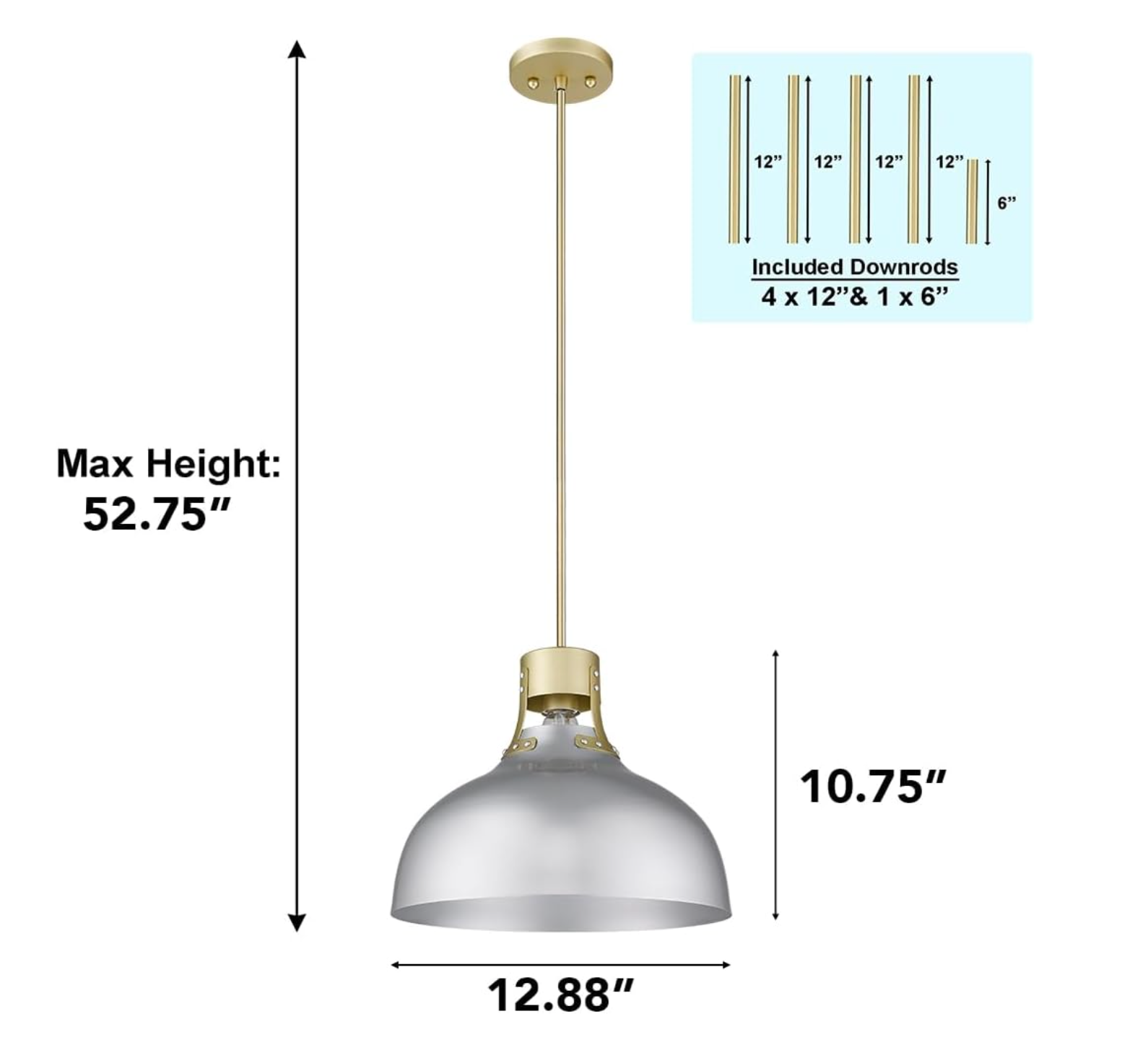 Octavia Steel Shade Pendant - Versatile Pendants