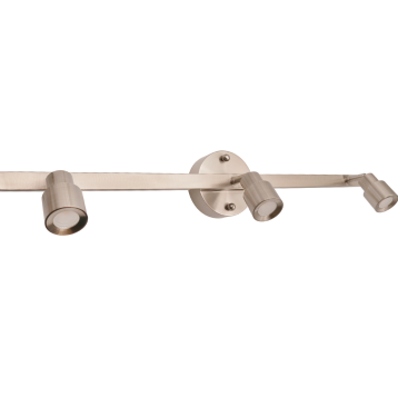 3-Head LED Bar Light - 4 x 7W LED heads 3000K - Contemporary Track Lights in Brushed Nickel