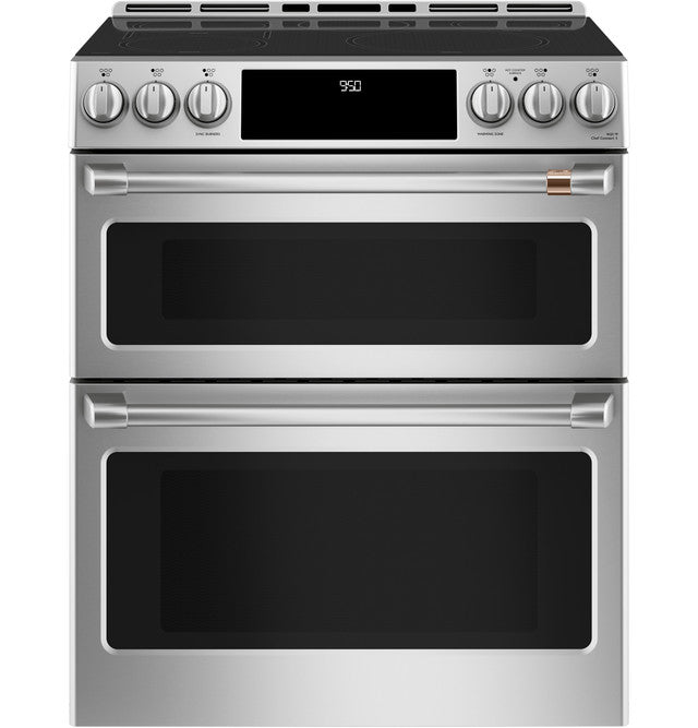 Café 30 in. 5 Element Slide-In Double Oven Induction Range in Stainless Steel with Convection Cooking [LOCAL PICKUP ONLY]