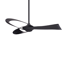 MinkaAire Bowie 52″ Ceiling Fan — Coal Finish, Sculptural Blades