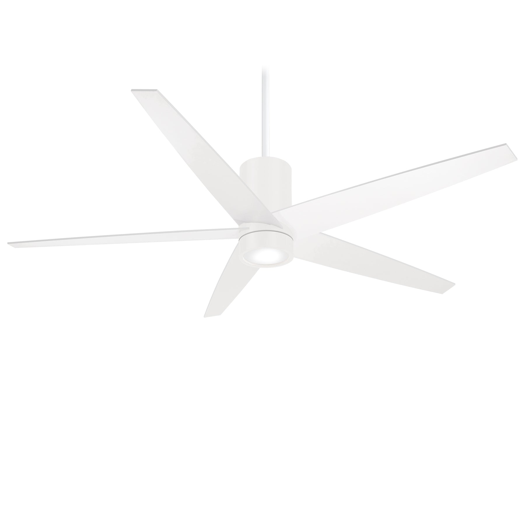 MinkaAire Symbio 56″ Ceiling Fan — Flat White, 5 Blades, Integrated LED & Remote Included