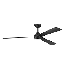 Craftmade Sterling 60‑Inch Flat Black Smart Ceiling Fan — Integrated LED, Remote & Wi‑Fi, Wet‑Rated