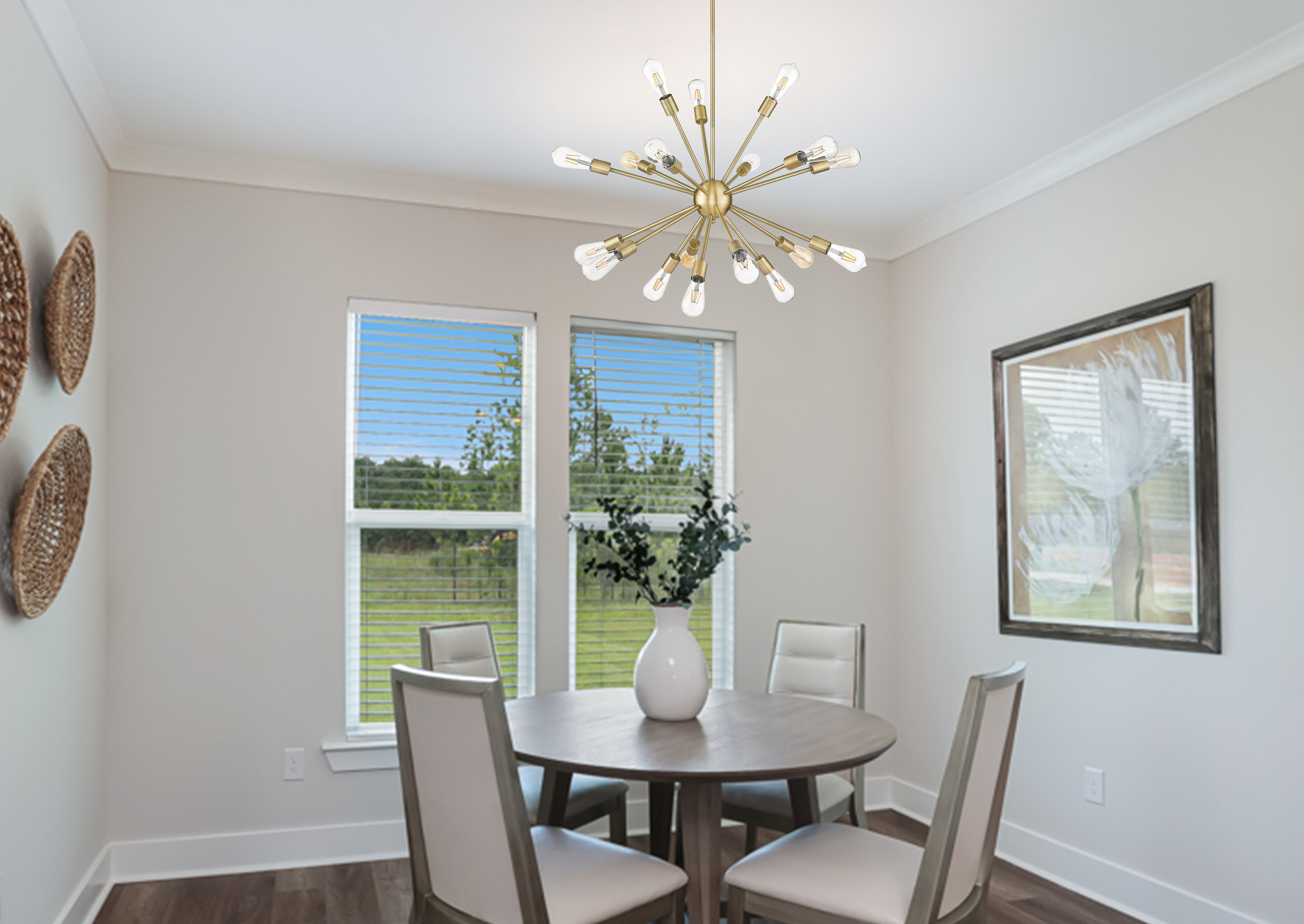 18-Light Odyssey Chandelier - Matte Gold - Stylish Chandeliers