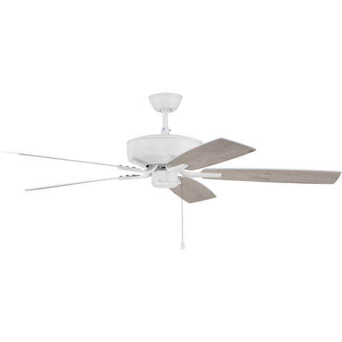 Craftmade Pro Plus 52″ Ceiling Fan – White with Reversible White/Washed Oak Blades