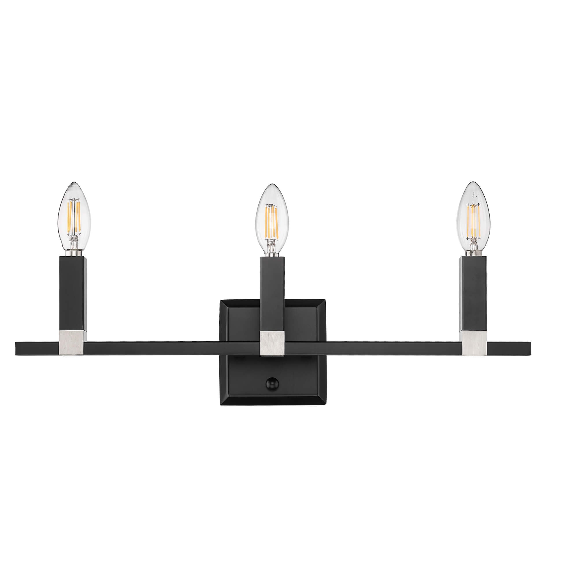 3 light contemporary wall sconce vanity light black nickel