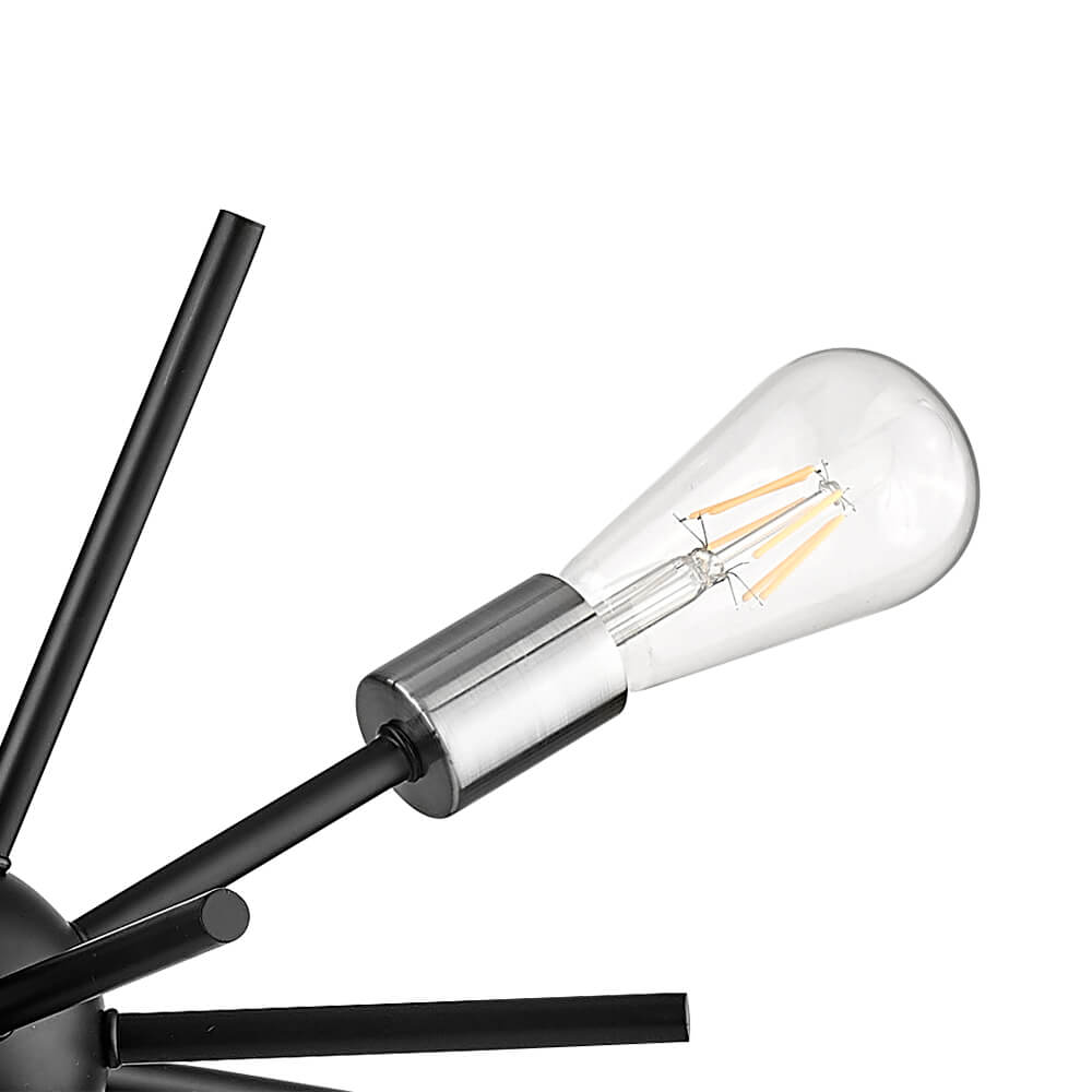 14 inch modern black sputnik chandelier
