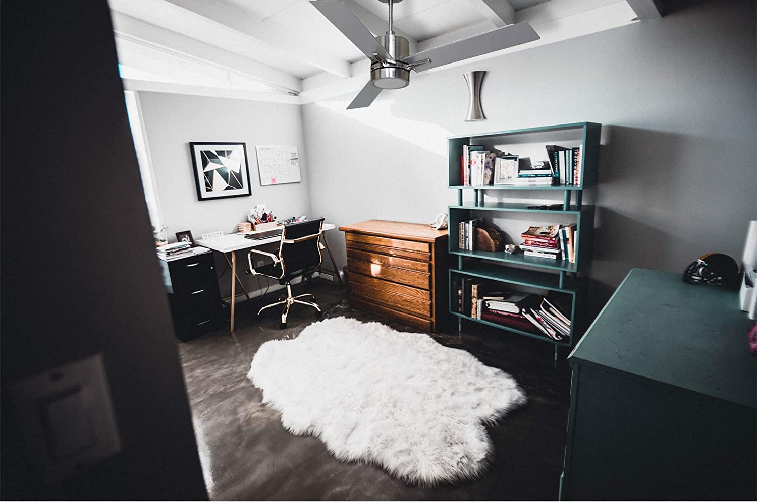 52 inch contemporary nickel ceiling fan with lights