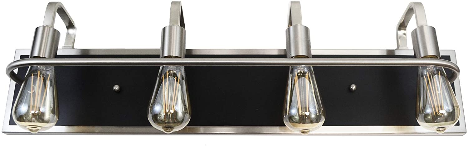 Matte black nickel bathroom vanity light