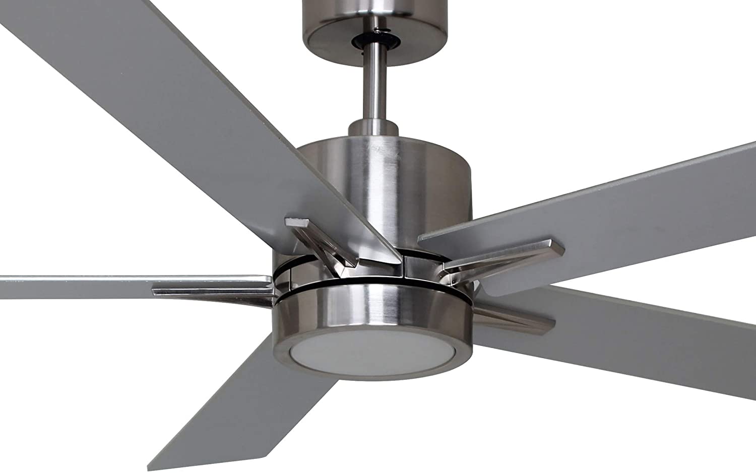 5 blade 52" Nickel Celing Fan With Lights and Wall Control