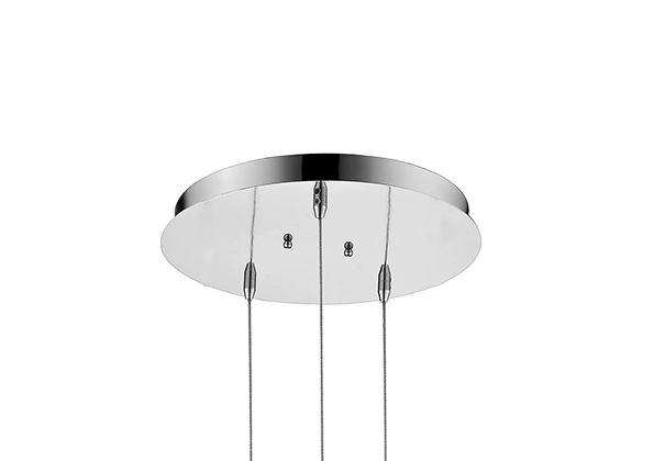 3 light bubble glass cylinder pendant light nickel