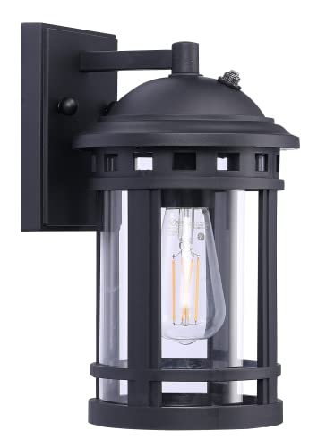 Surma Decorative Plastic Outdoor Cylinder Coach Light Matte Black