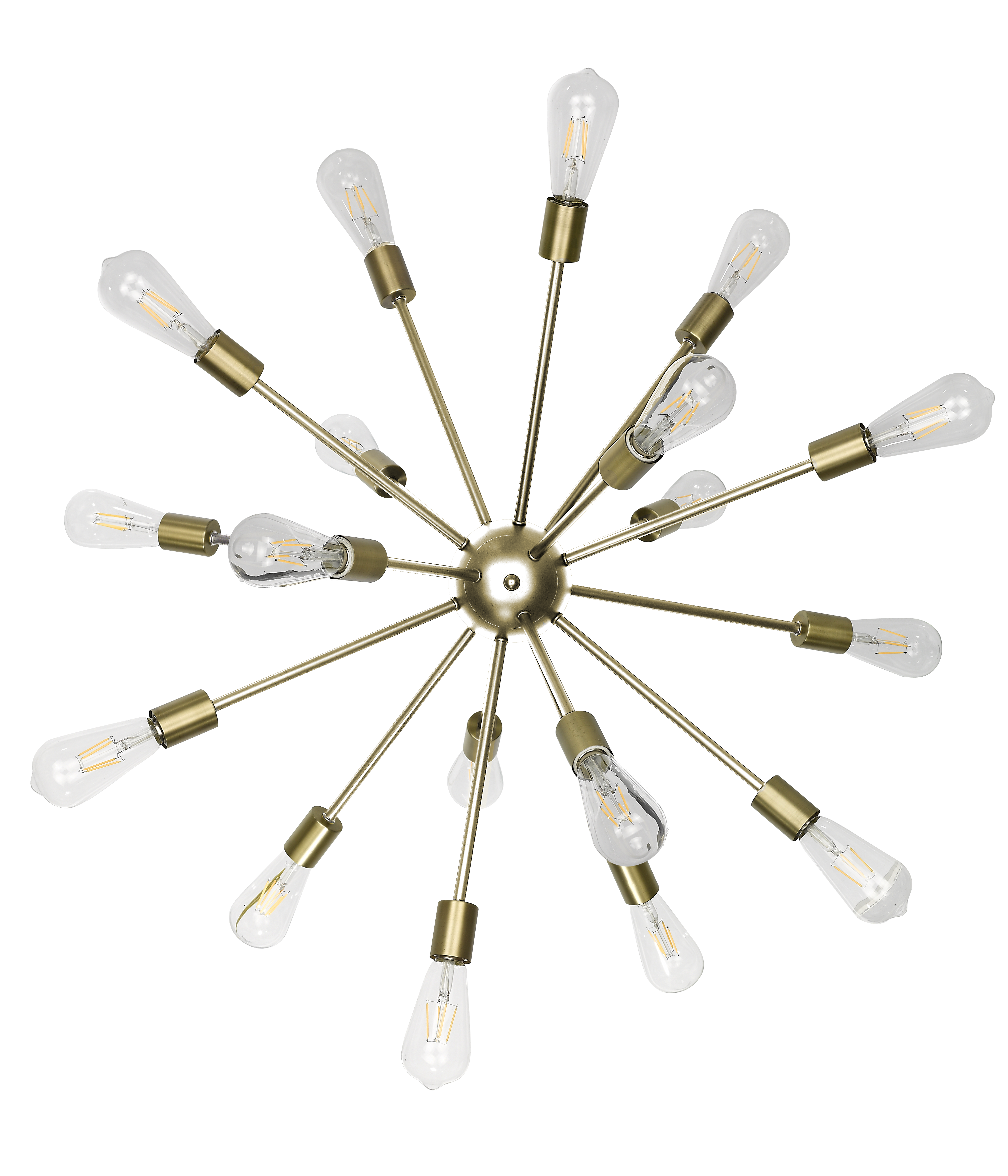 18 Light Modern Sputnik Gold Chandelier