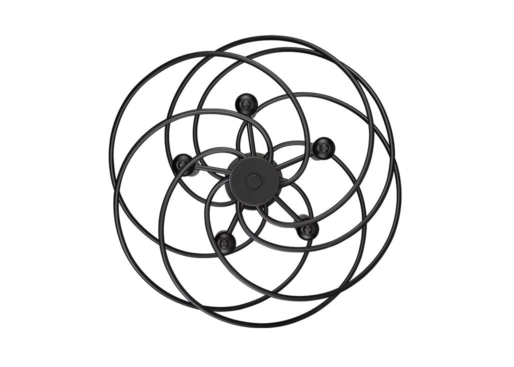 Modern spiral chandelier black 5 light
