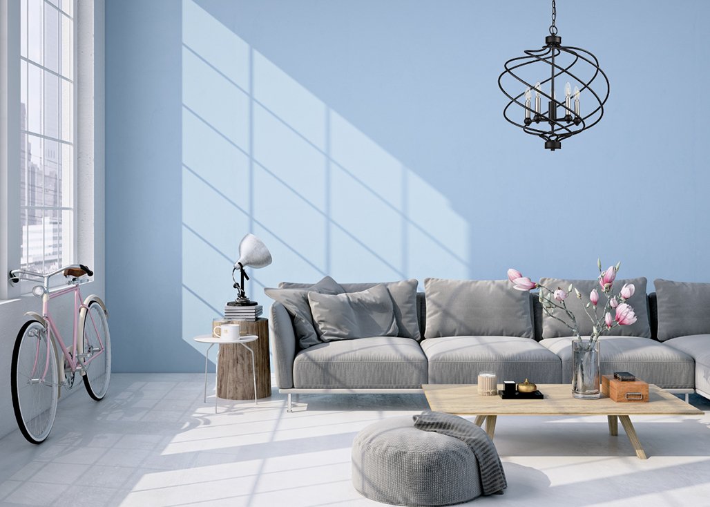Modern spiral chandelier black 5 light living room