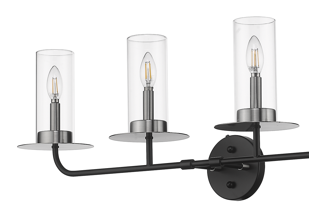 Black nickel bathroom vanity lights 4 light