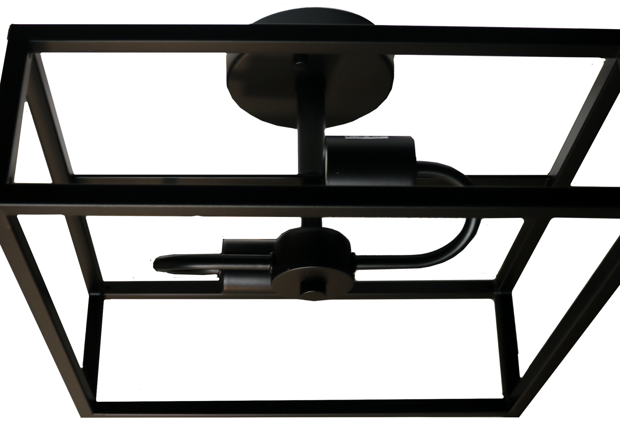 Modern semi flush mount lighting black