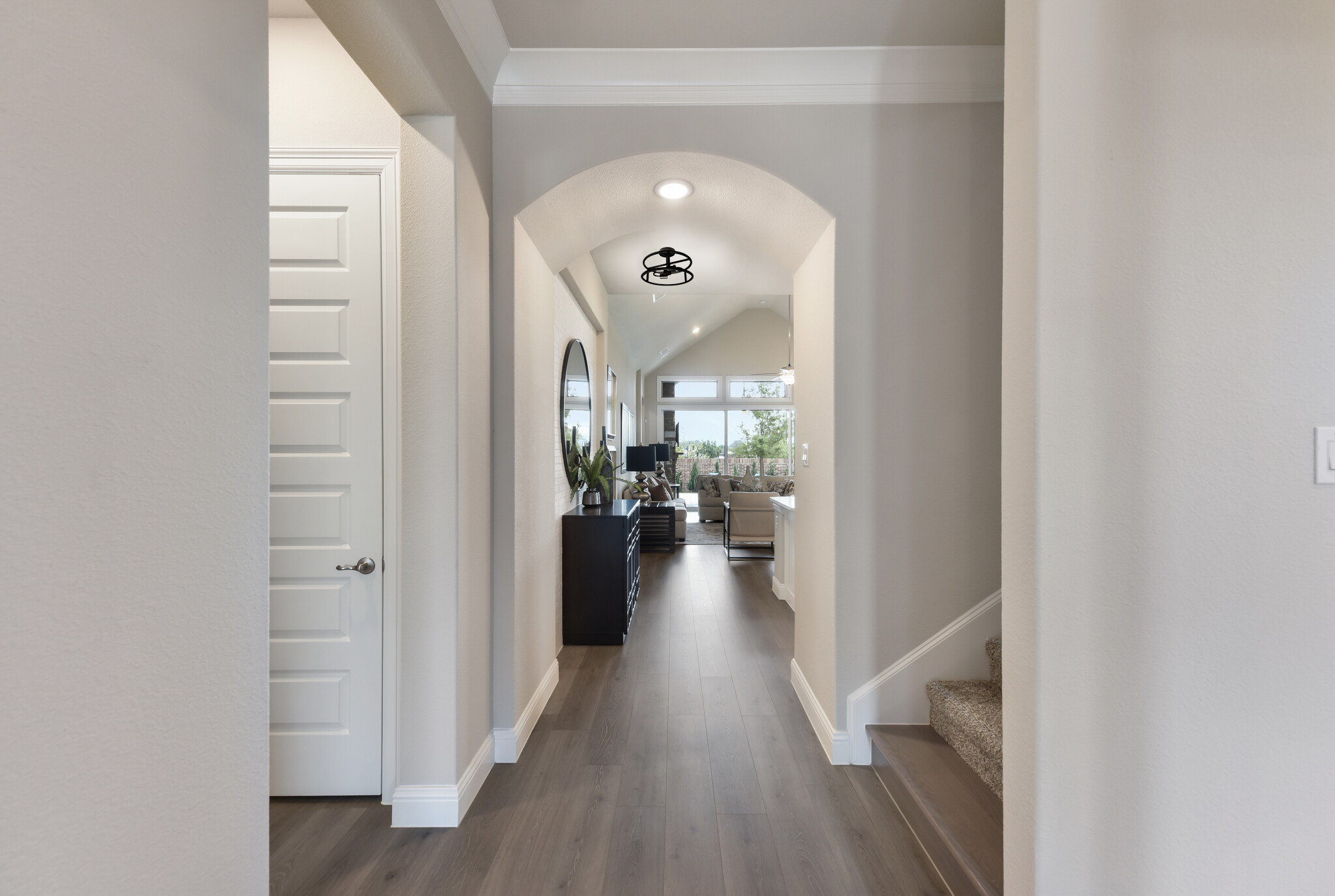 Modern black semi flush mount lighting 2 light living room