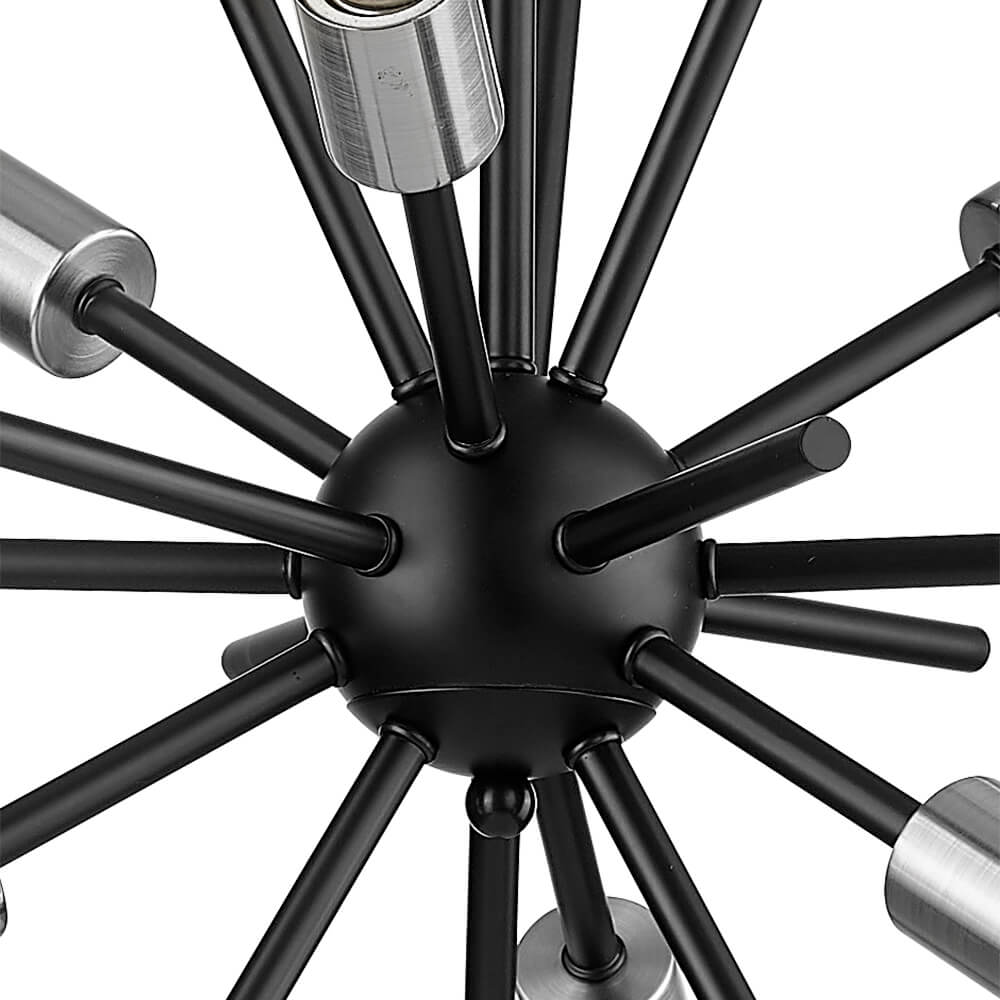 14 inch modern black sputnik chandelier
