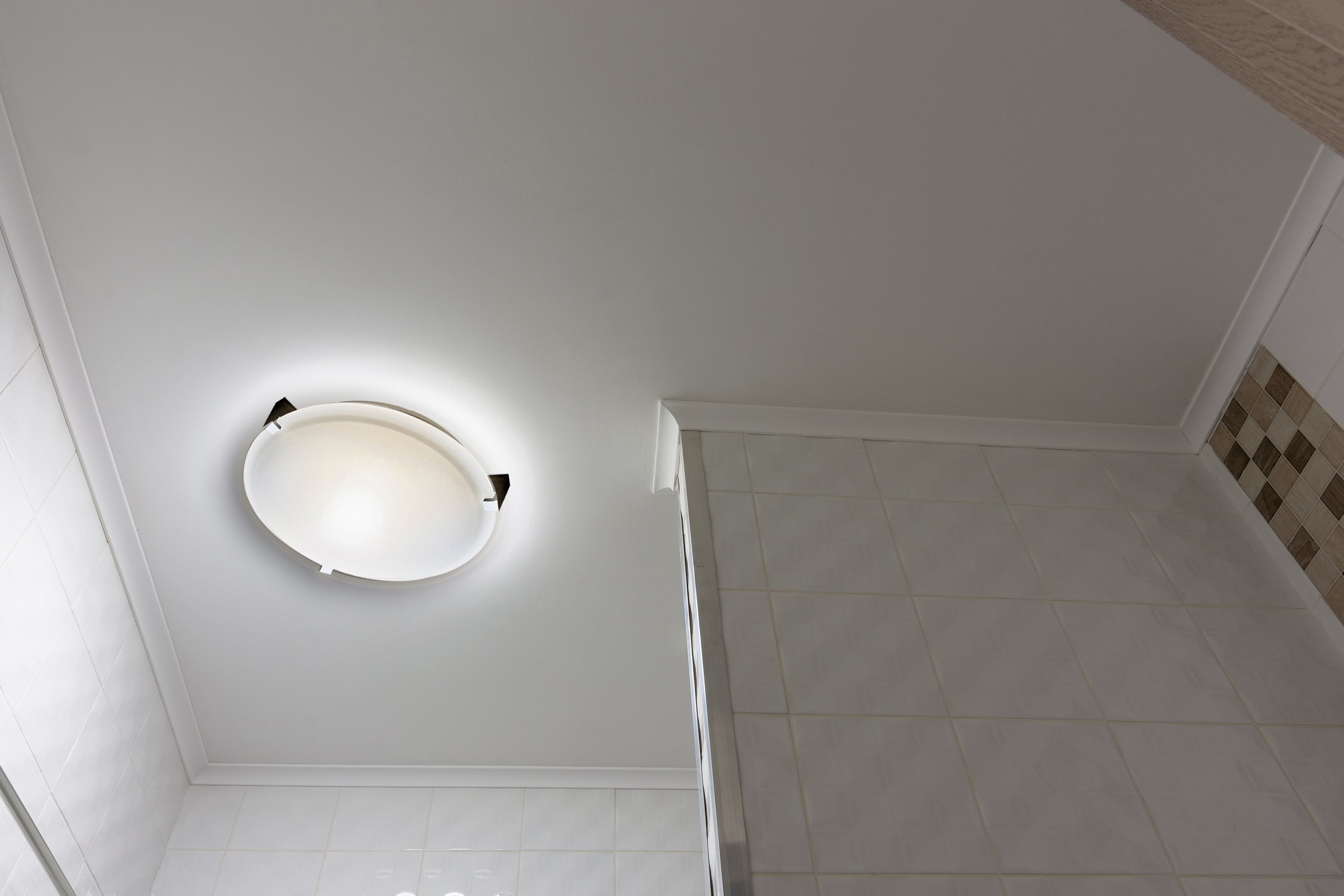 2-Light 3 Square Tab Ceiling Mount White Glass - Timeless Ceiling Mounts in Brushed Nickel